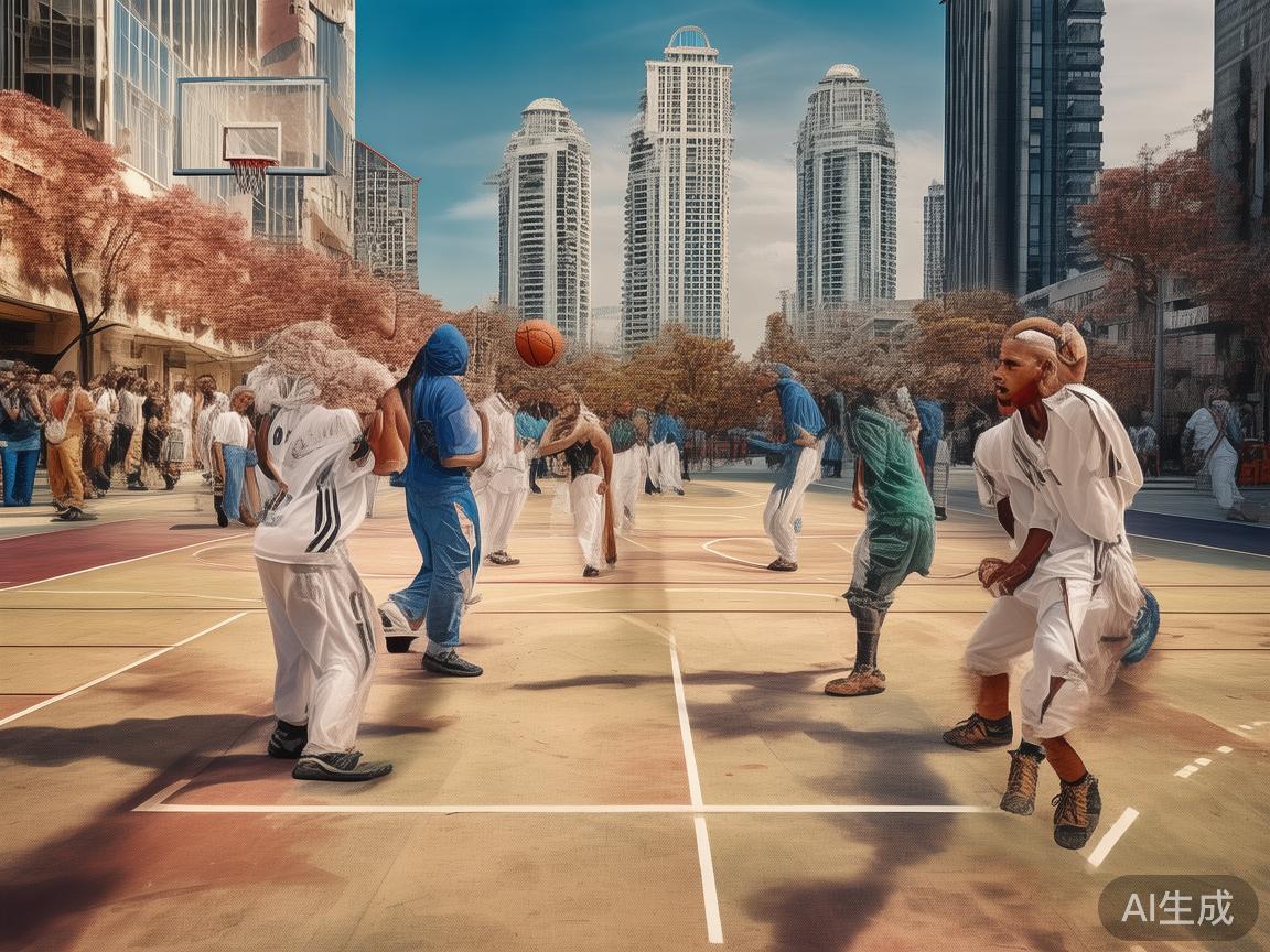 与此同时，篮球运动在美国的普及和在亚洲的发展也展现